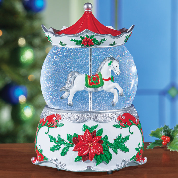 The Holiday Aisle® Carousel Snow Globe Wayfair